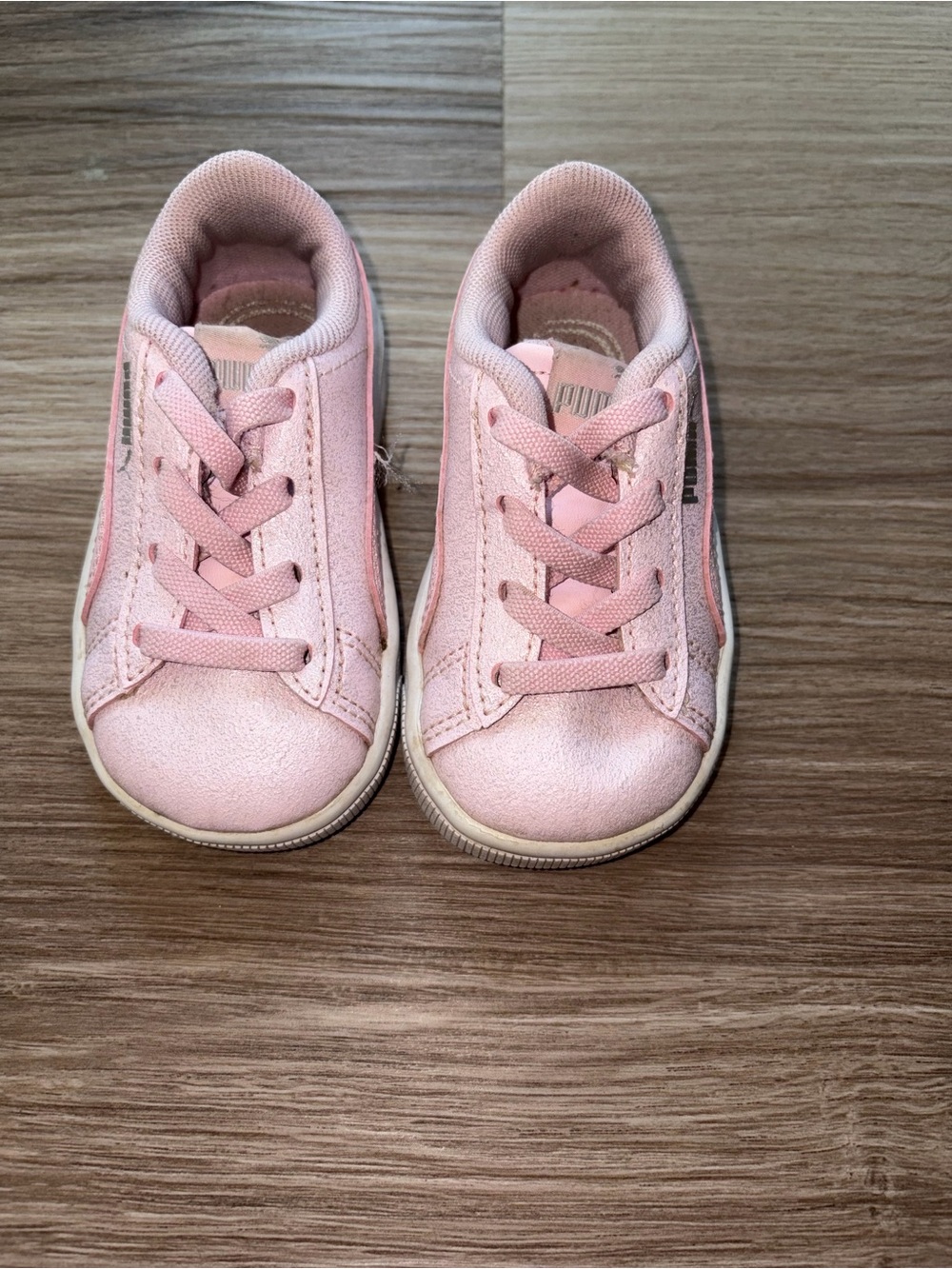Puma Kids Light Pink Lace-Up Sneakers